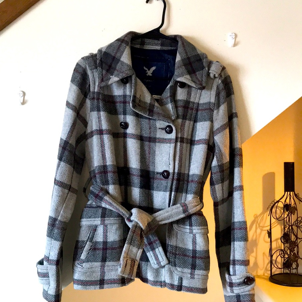 Medium Plaid Wool Coal